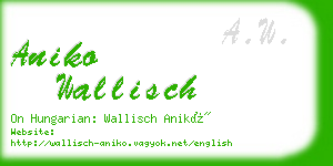 aniko wallisch business card